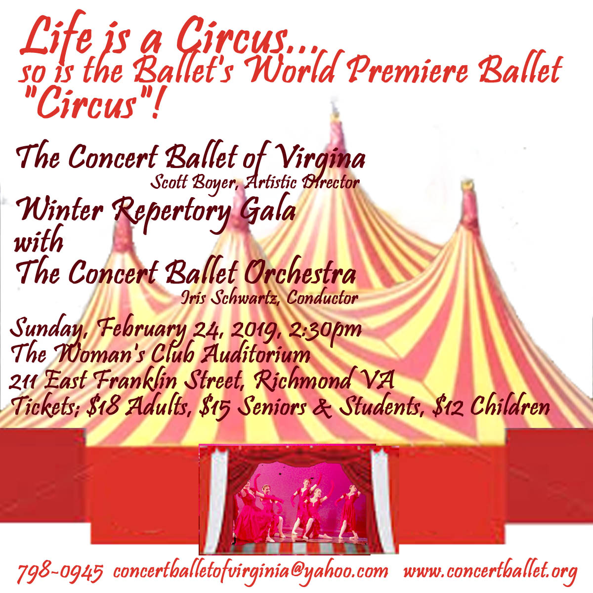 CONCERT BALLET OF VIRGINIA: It’s a Circus Out&nbsp;There